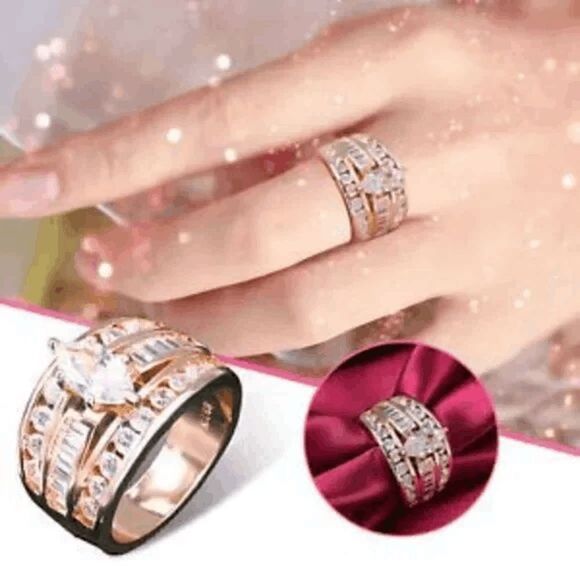 3 CT. T.W. Marquise Diamond Engagement Wedding Ring in 14K Gold - Picture 7 of 7